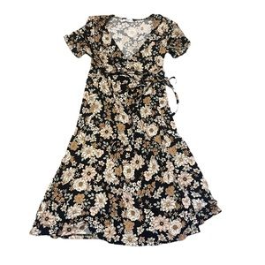 Floral Wrap Around Dress